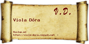 Viola Dóra névjegykártya